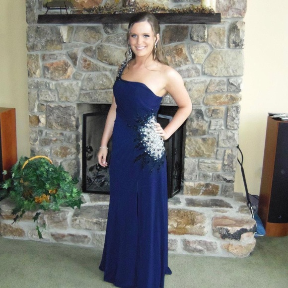 Terani Couture Dresses & Skirts - Terani Couture Navy Blue Prom Dress